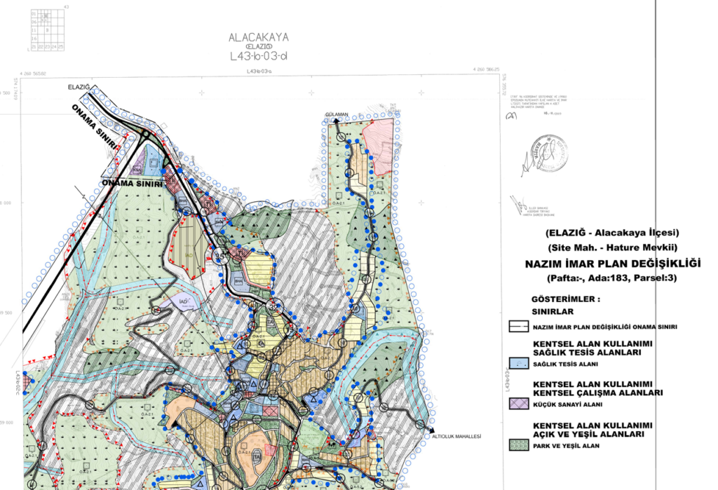 Site Mahallesi Hature Mevkii 183 Ada 3 Parsele İlişkin İmar Planı Değişikliği – Bir Önce Yayımlanan İmar Planı Değişikliği İptal Edilmiştir